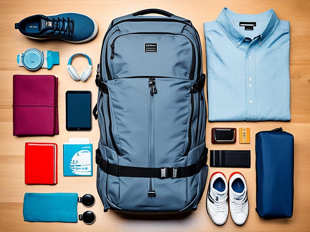 organização da bagagem de mão