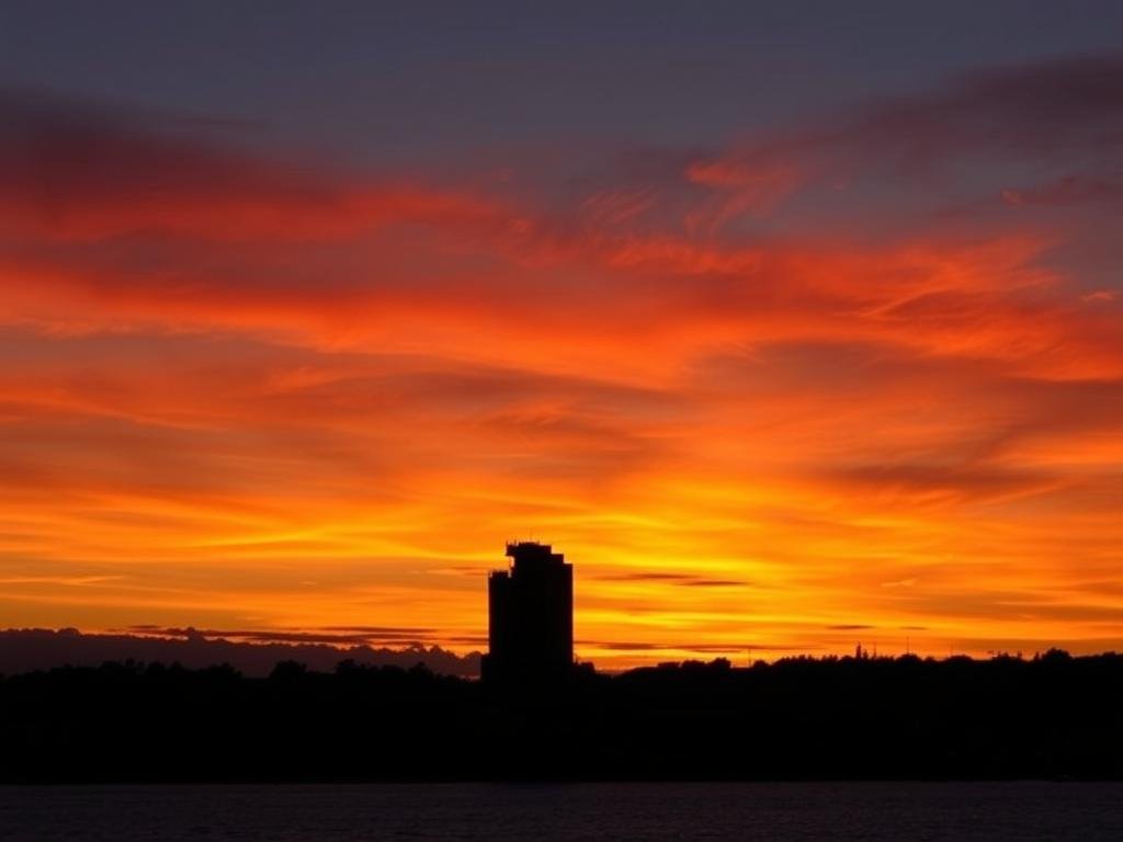 Pôr do sol na Usina do Gasômetro Pôr do sol na Usina do Gasômetro