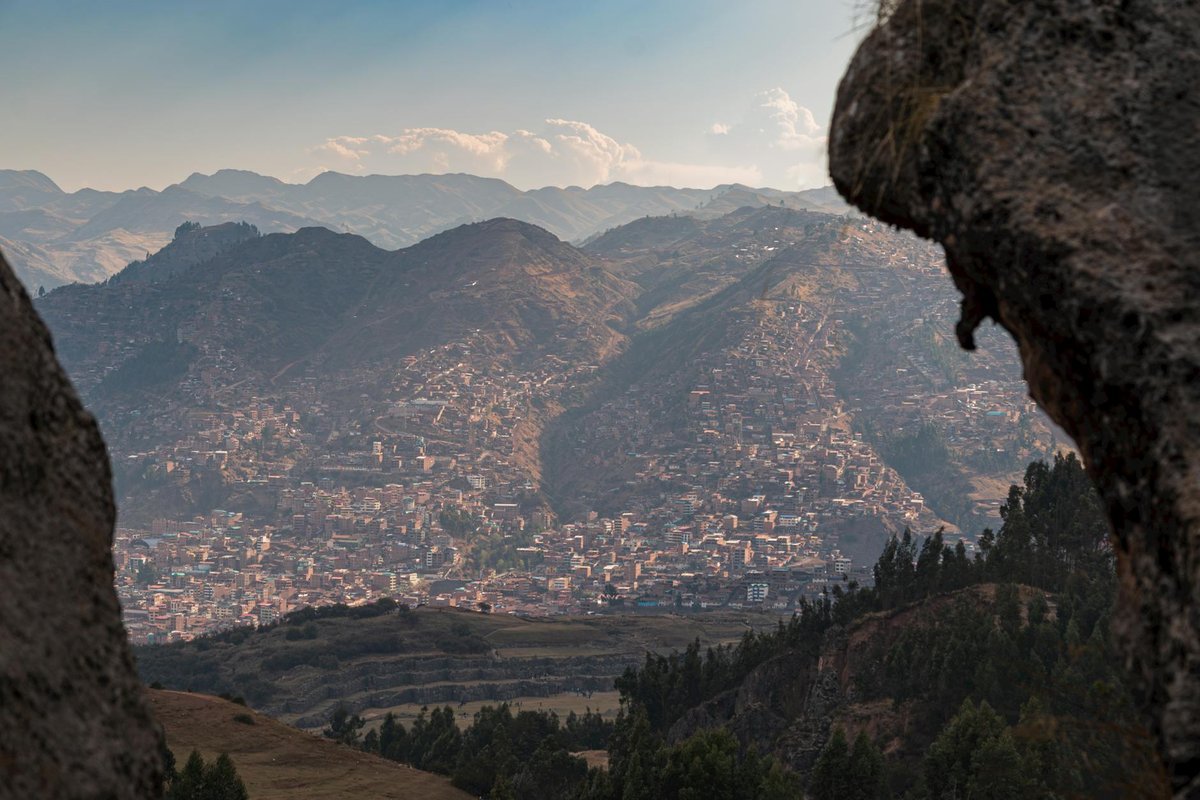 scenic view of cusco city and andean mountains