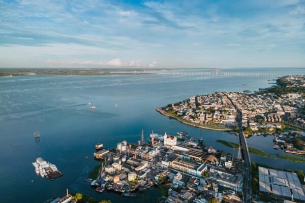 bridge over river in manaus