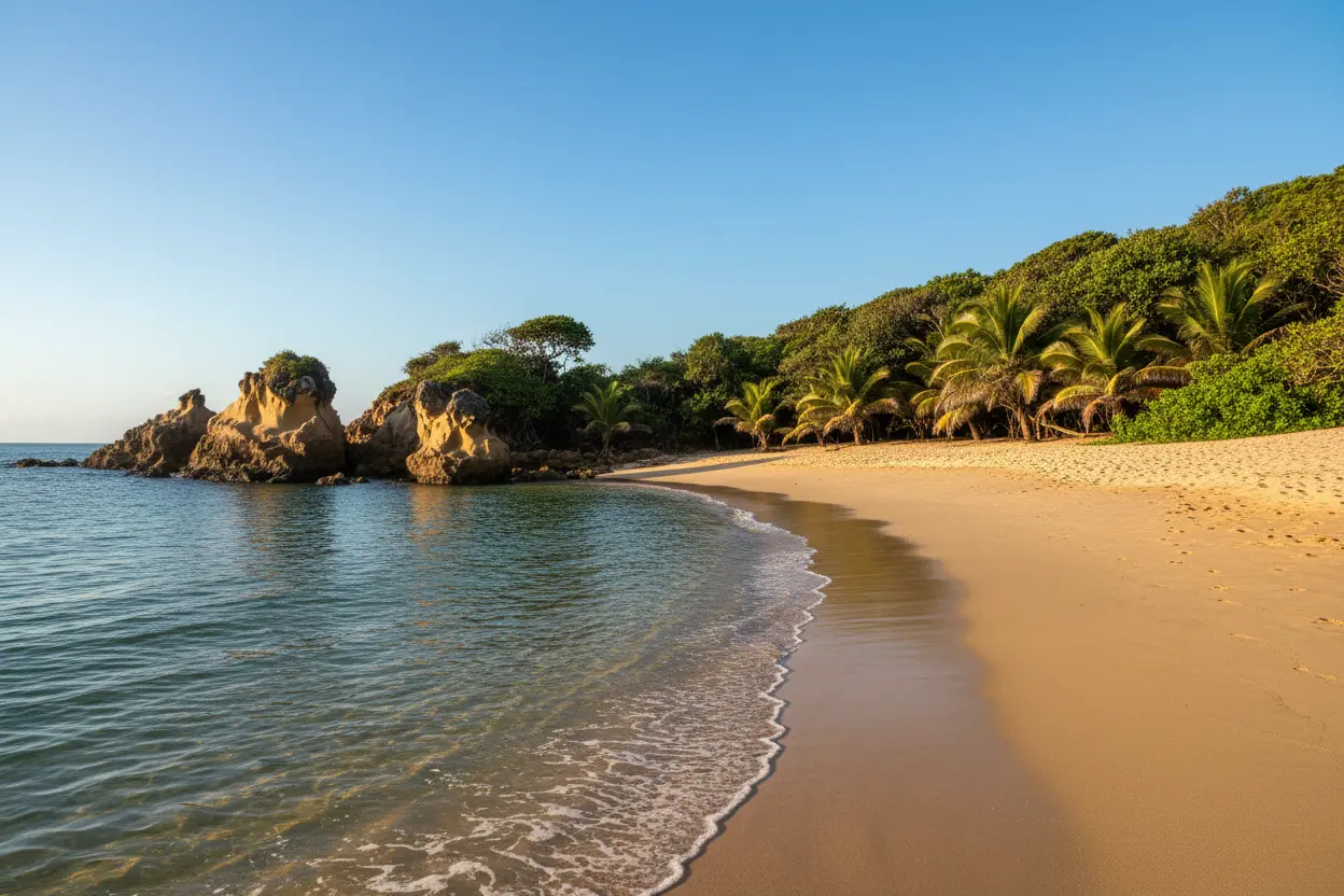 Praia isolada e intocada no Nordeste do Brasil