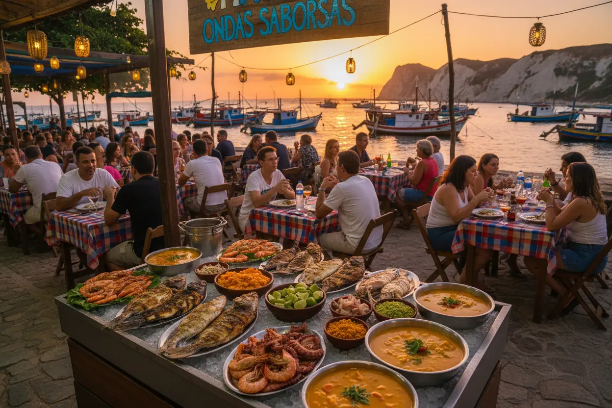 O que fazer em Arraial do Cabo - restaurante de frutos do mar.