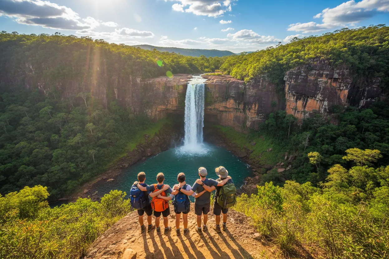 Belezas do Roteiro Chapada Diamantina Roteiro pela Chapada Diamantina com vista para cachoeira