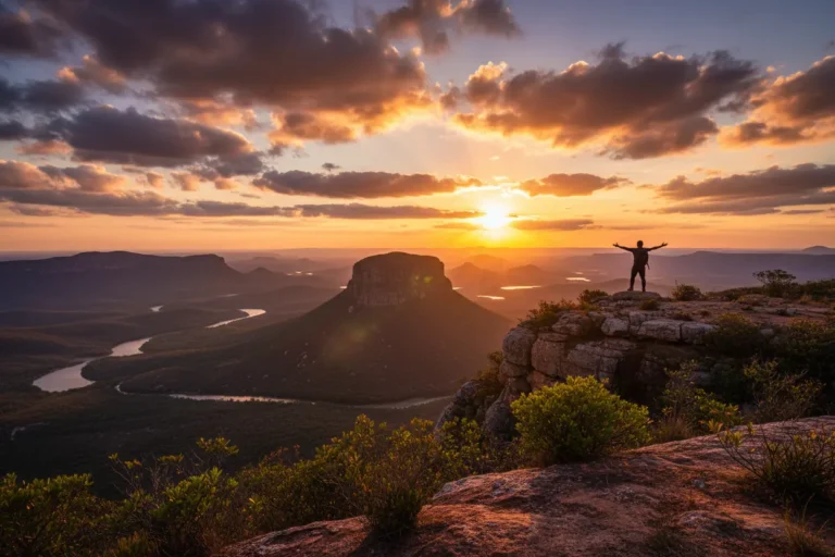 Morro do Pai Inácio ao pôr do sol na Chapada Diamantina
