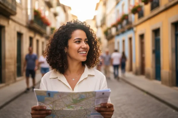 Jovem brasileira em Eurotrip econômica