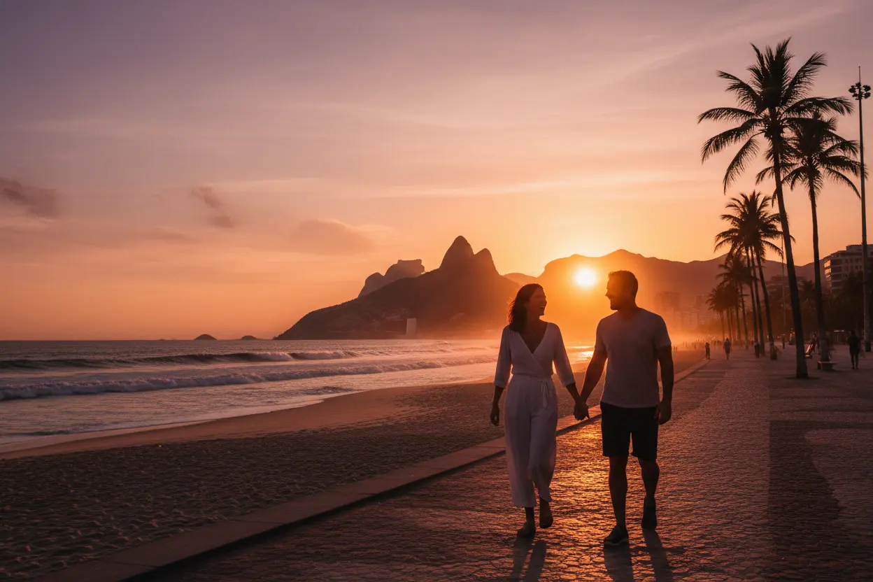 Casal em Ipanema no Rio de Janeiro