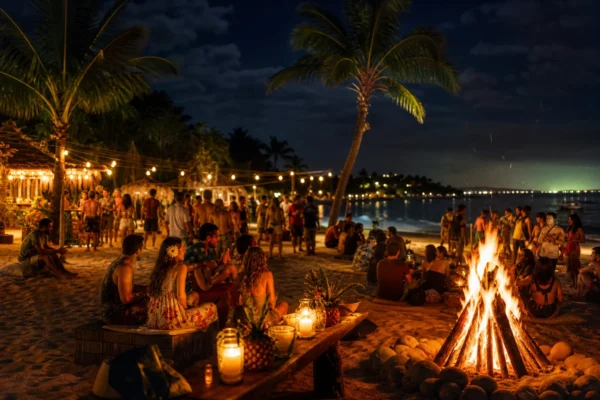 Luau Praia Noite e o que torna essa festa de praia especial